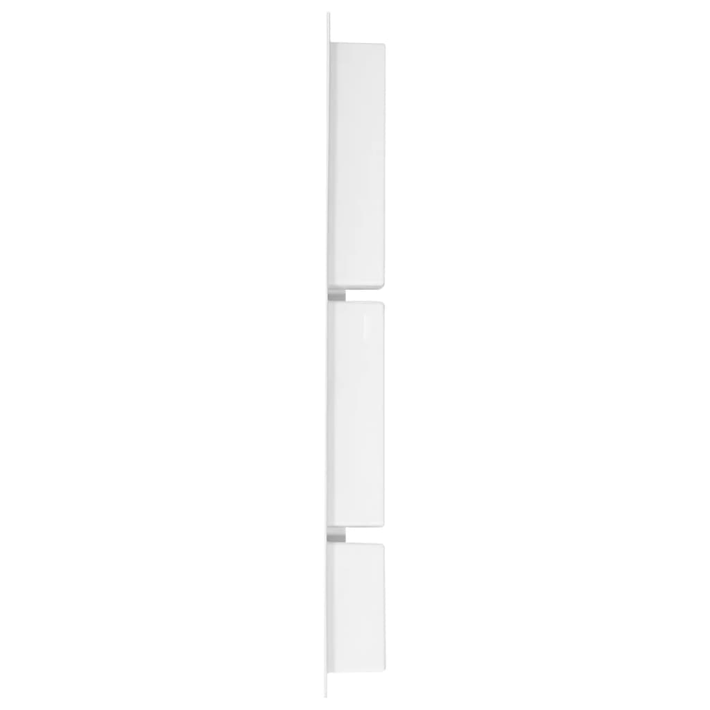 Vidaxl Shower Niche With 3 Compartments High Gloss White 16.1&quot;X39&quot;X3.5&quot;