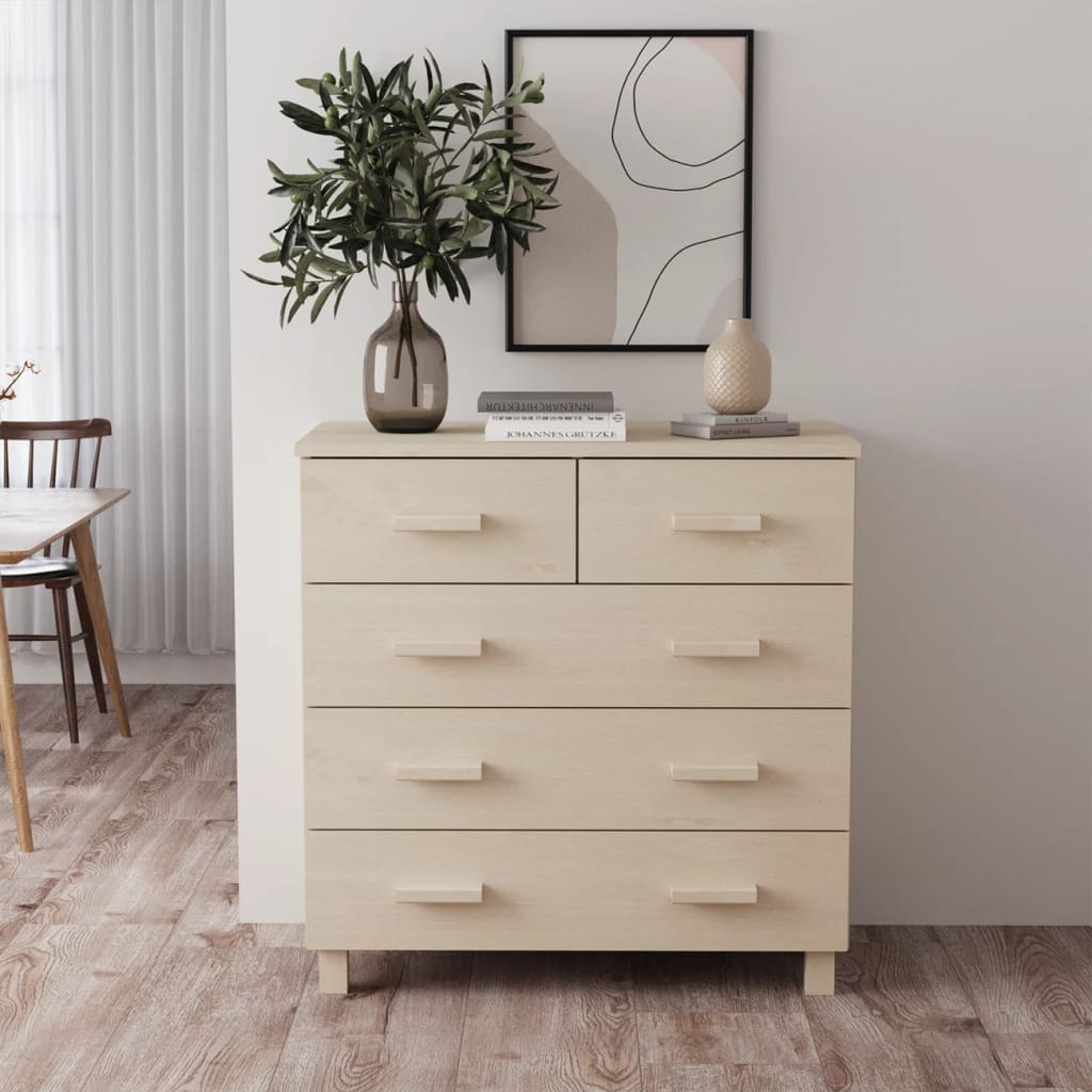 vidaXL Sideboard Honey Brown 31.1x15.7x31.5 Solid Wood Pine