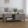 vidaXL Coffee Table Light Gray 39.4x21.7x13.8 Solid Wood Pine