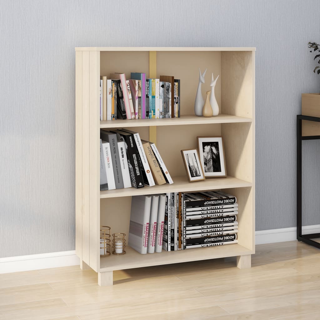 vidaXL Book Cabinet Honey Brown 33.5''x13.8''x44.1'' Solid Wood Pine