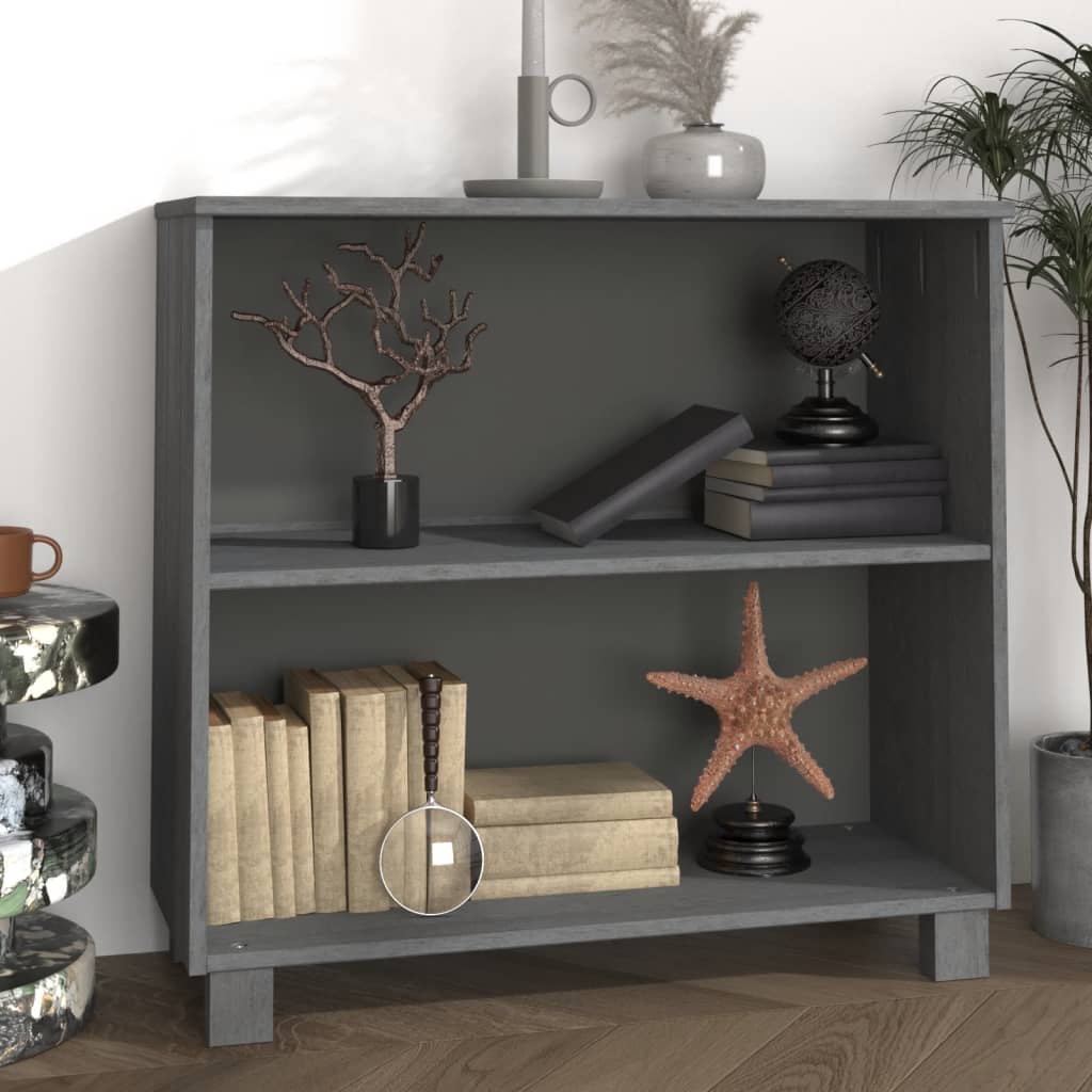 vidaXL Sideboard Dark Gray 33.5x13.8x31.5 Solid Wood Pine