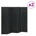 vidaXL 5-Panel Room Dividers 2 pcs Black 78.7x70.9 Steel