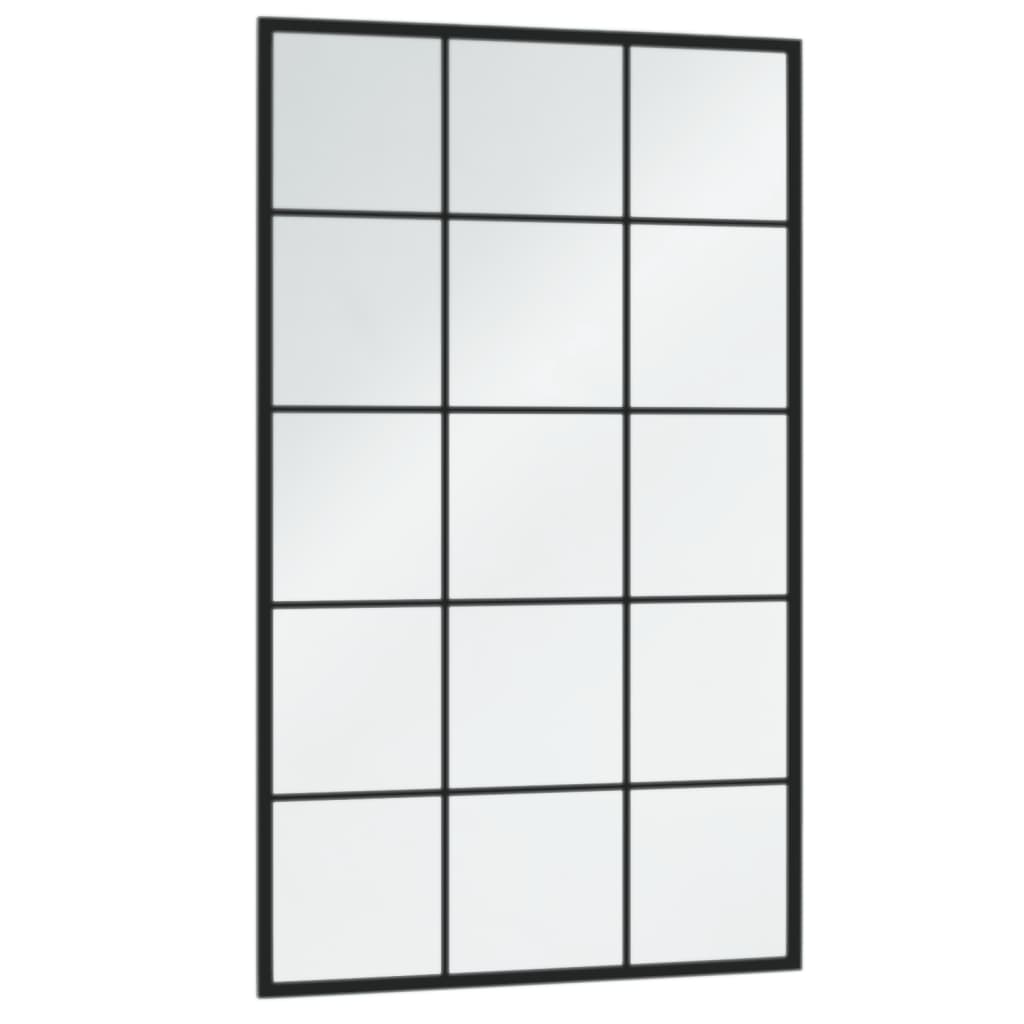 Vidaxl Mirror/Wall Mirror/Decorative Window Mirror - Black Metal Frame 39.4"X23.6"