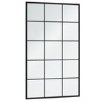 Vidaxl Mirror/Wall Mirror/Decorative Window Mirror - Black Metal Frame 39.4"X23.6"