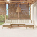 vidaXL 6 Piece Patio Lounge Set with Cushions Honey Brown Pinewood
