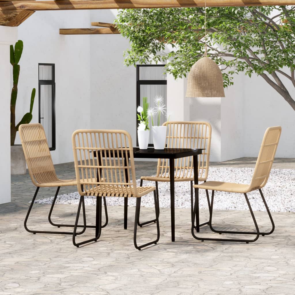 vidaXL 5 Piece Patio Dining Set Oak