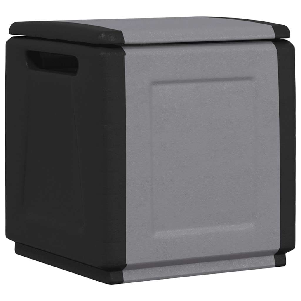 vidaXL Patio Storage Box 21.3x20.9x22.4 34.3 gal Dark Gray and Black