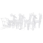 Vidaxl Pre-Lit Stylish Reindeer And Sleigh Design Christmas Decoration – Acrylic, Steel, Pvc – Cold White Led – Weather-Resistant – For Indoor/Outdoor Use