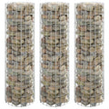 vidaXL Circular Gabion Raised Beds 3 pcs Galvanized Steel 11.8x39.4