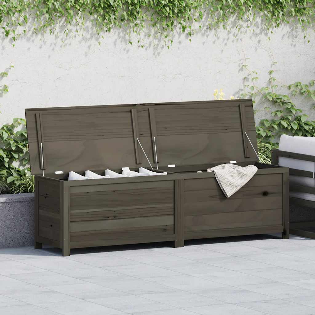 vidaXL Patio Cushion Box Anthracite 78.7x19.7x22 Solid Wood Fir
