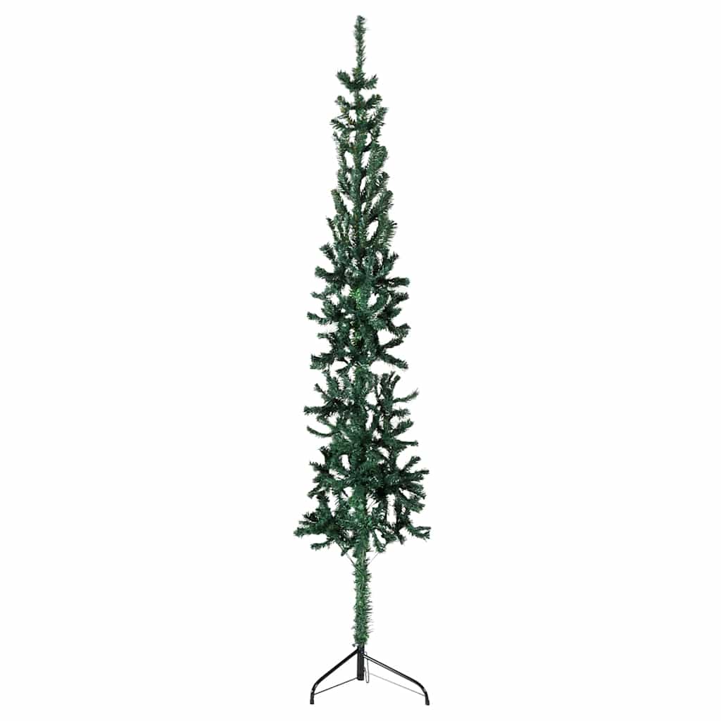Vidaxl Slim Artificial Half Christmas Tree With Stand Green 47.2"