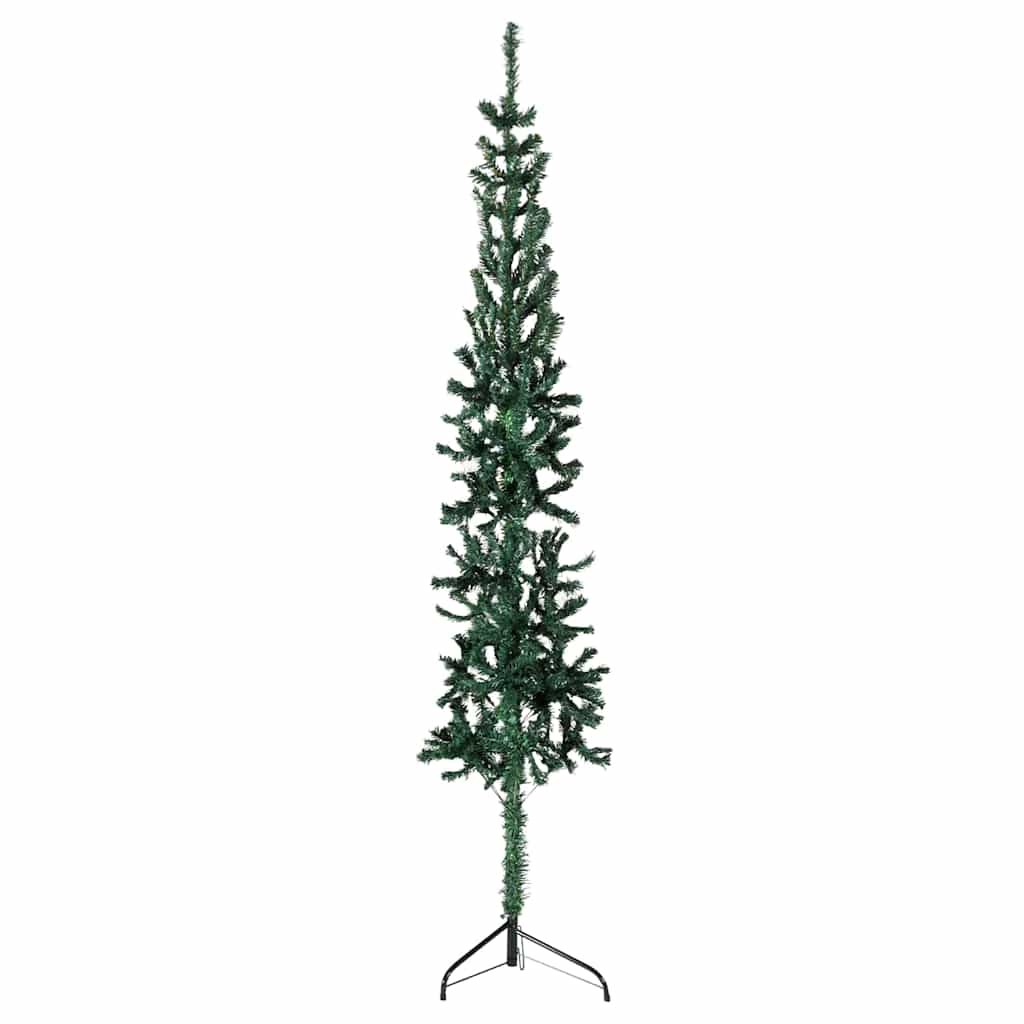 Vidaxl Slim Artificial Half Christmas Tree With Stand Green 47.2"