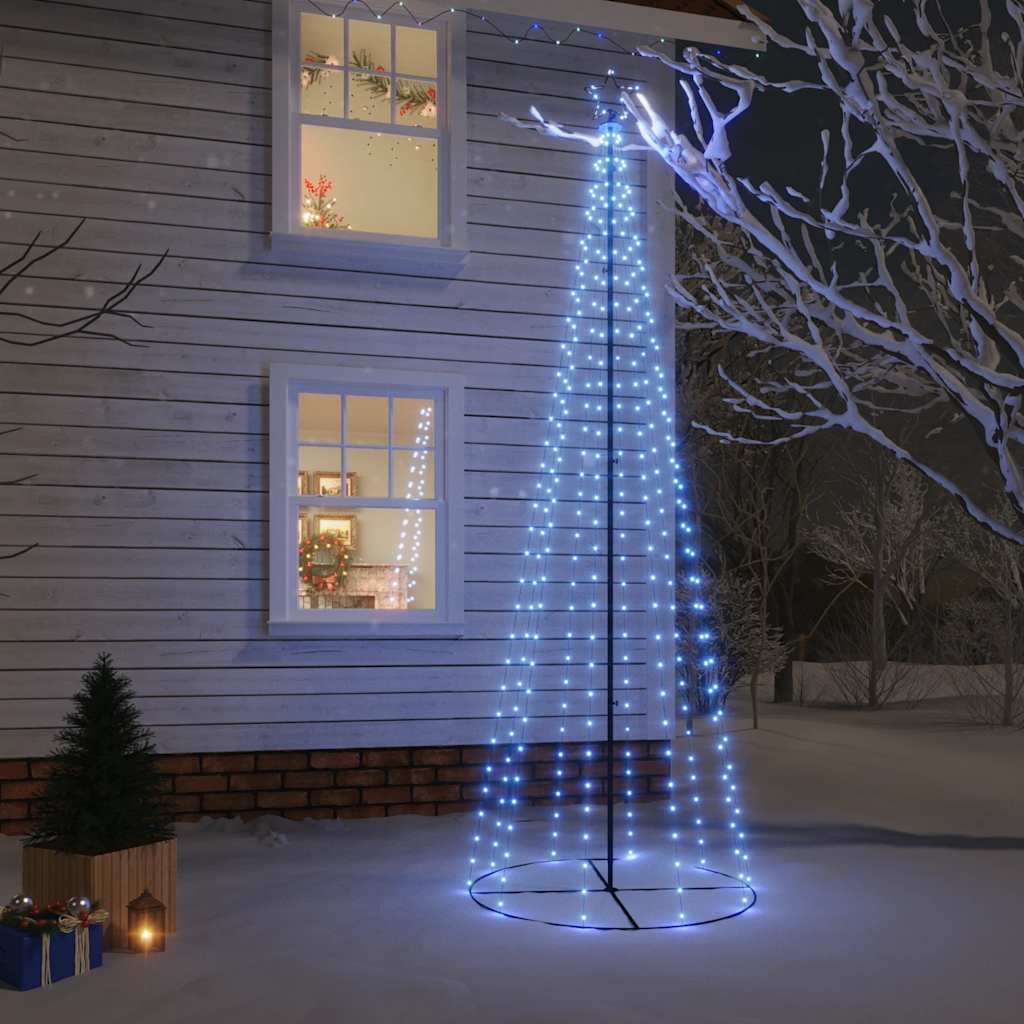 Vidaxl Christmas Cone Tree Blue 310 Leds 39.4&quot;X118.1&quot;