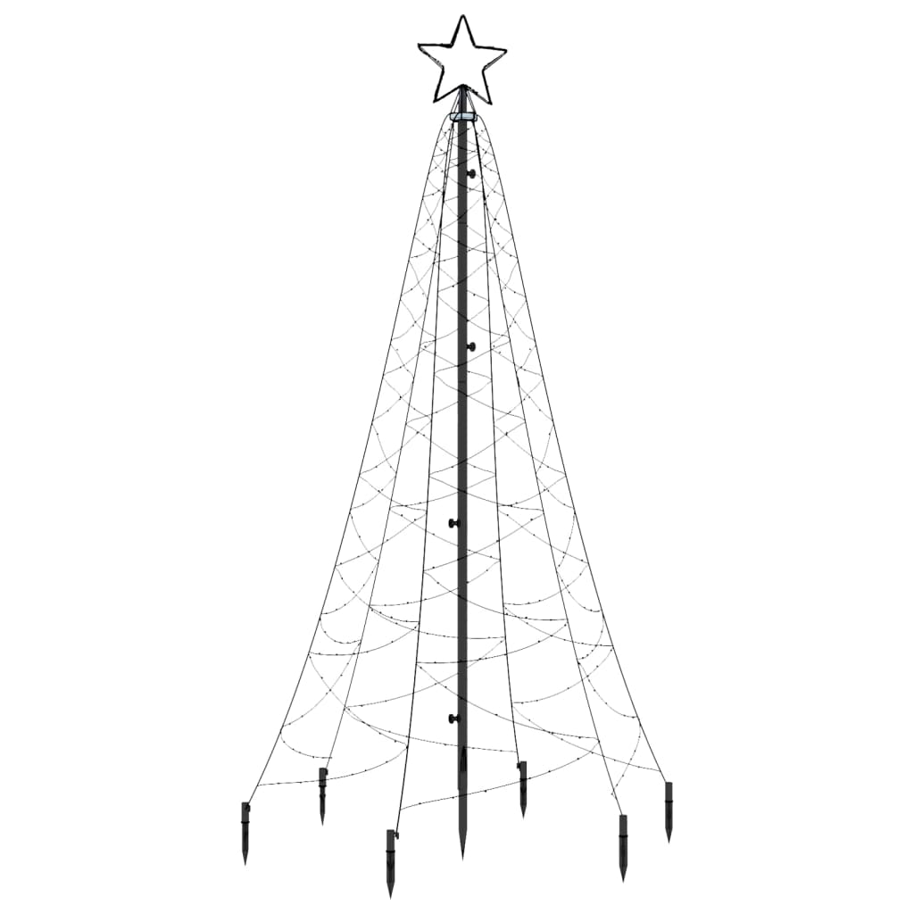 Vidaxl Christmas Tree With Spike Blue 200 Leds 70.9&quot;