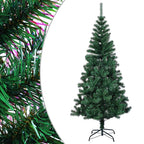 Vidaxl Artificial Christmas Tree - 7Ft Green With Iridescent Tips, Sturdy Steel Stand, Bushy 910 Pvc Tips, Easy Assembly, Durable For Repeated Use