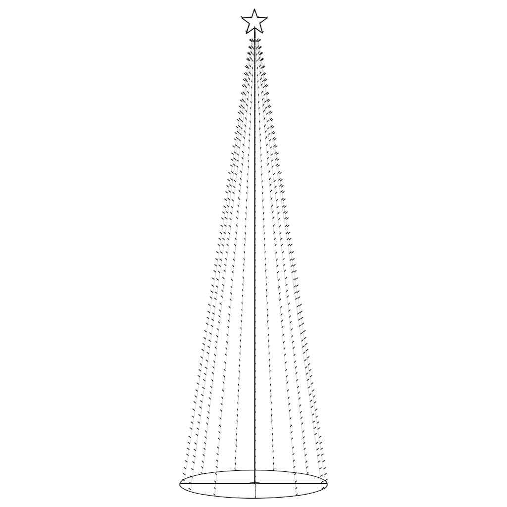Vidaxl Christmas Cone Tree Warm White 732 Leds 63"X196.9"
