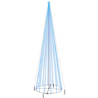 Vidaxl Christmas Cone Tree Blue 1134 Leds 90.6"X315"