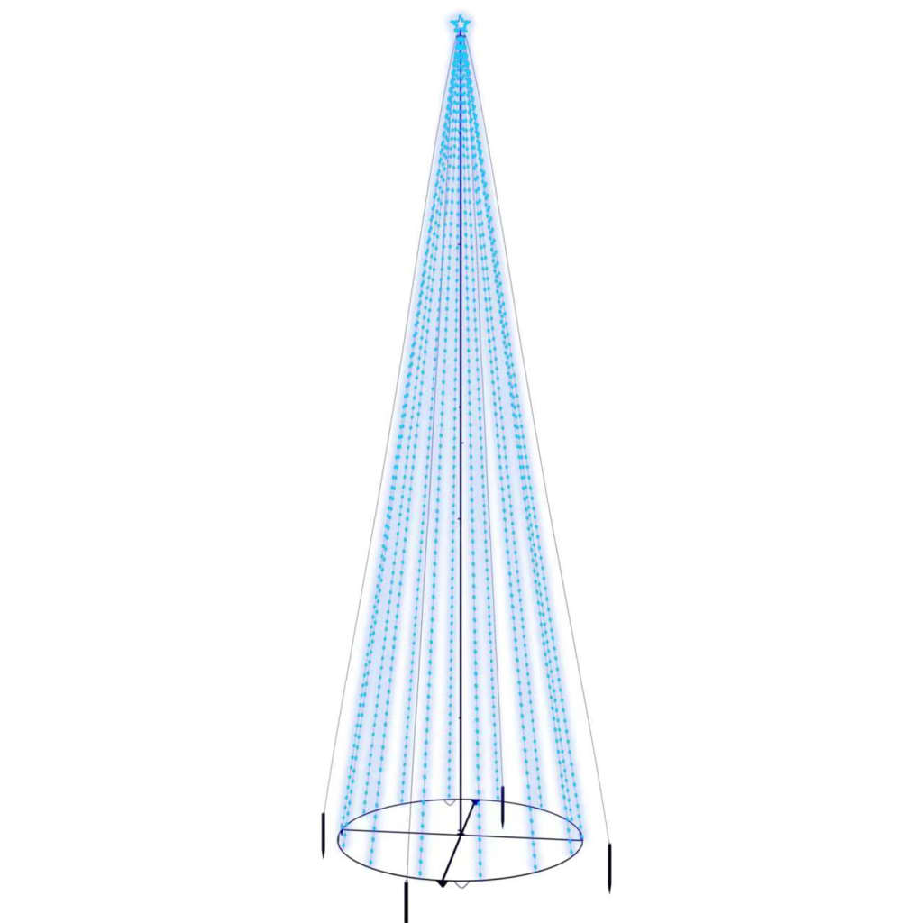 Vidaxl Christmas Cone Tree Blue 1134 Leds 90.6"X315"