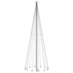 : Vidaxl 16Ft Colorful Led Christmas Tree - 732 Leds, Steel Pvc Materials, 8 Lighting Effects, 5Ft Diameter