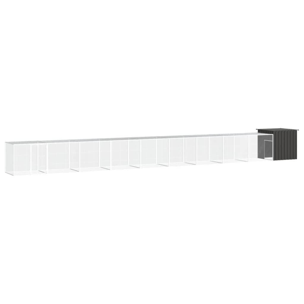 Vidaxl Chicken Cage Anthracite 1000X91X100 Cm Galvanised Steel