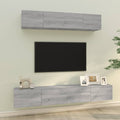 vidaXL 4 Piece TV Cabinet Set Gray Sonoma Engineered Wood
