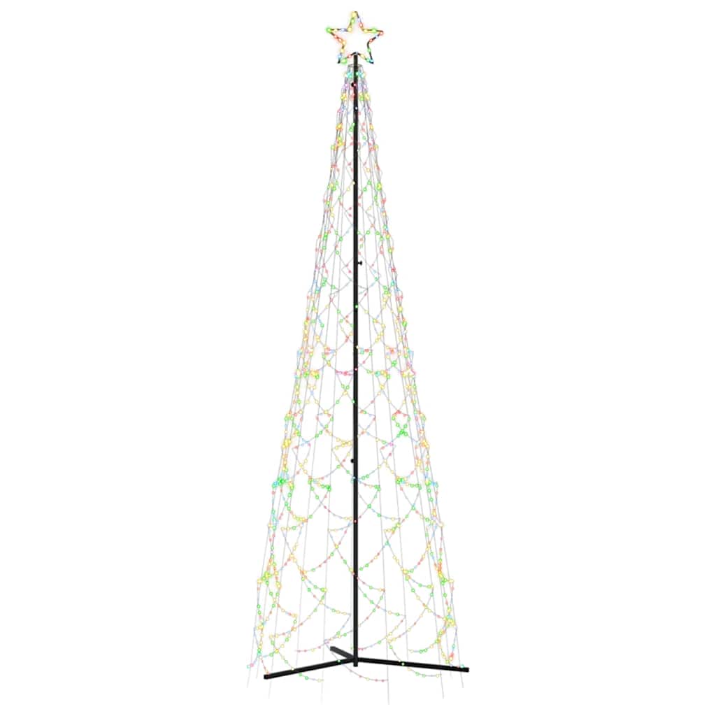 Vidaxl Christmas Cone Tree Colorful 500 Leds 39.4&quot;X118.1&quot;