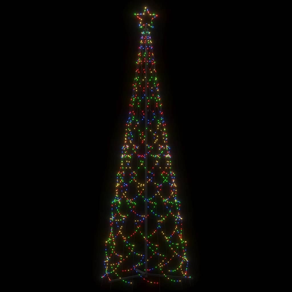 Vidaxl Christmas Cone Tree Colorful 500 Leds 39.4&quot;X118.1&quot;