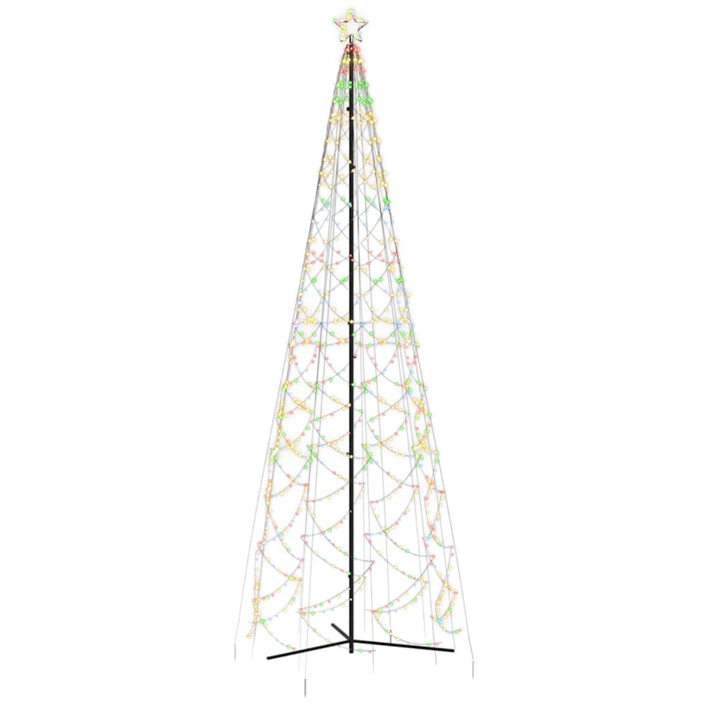 Vidaxl Christmas Cone Tree Colorful 1400 Leds 63&quot;X196.9&quot;