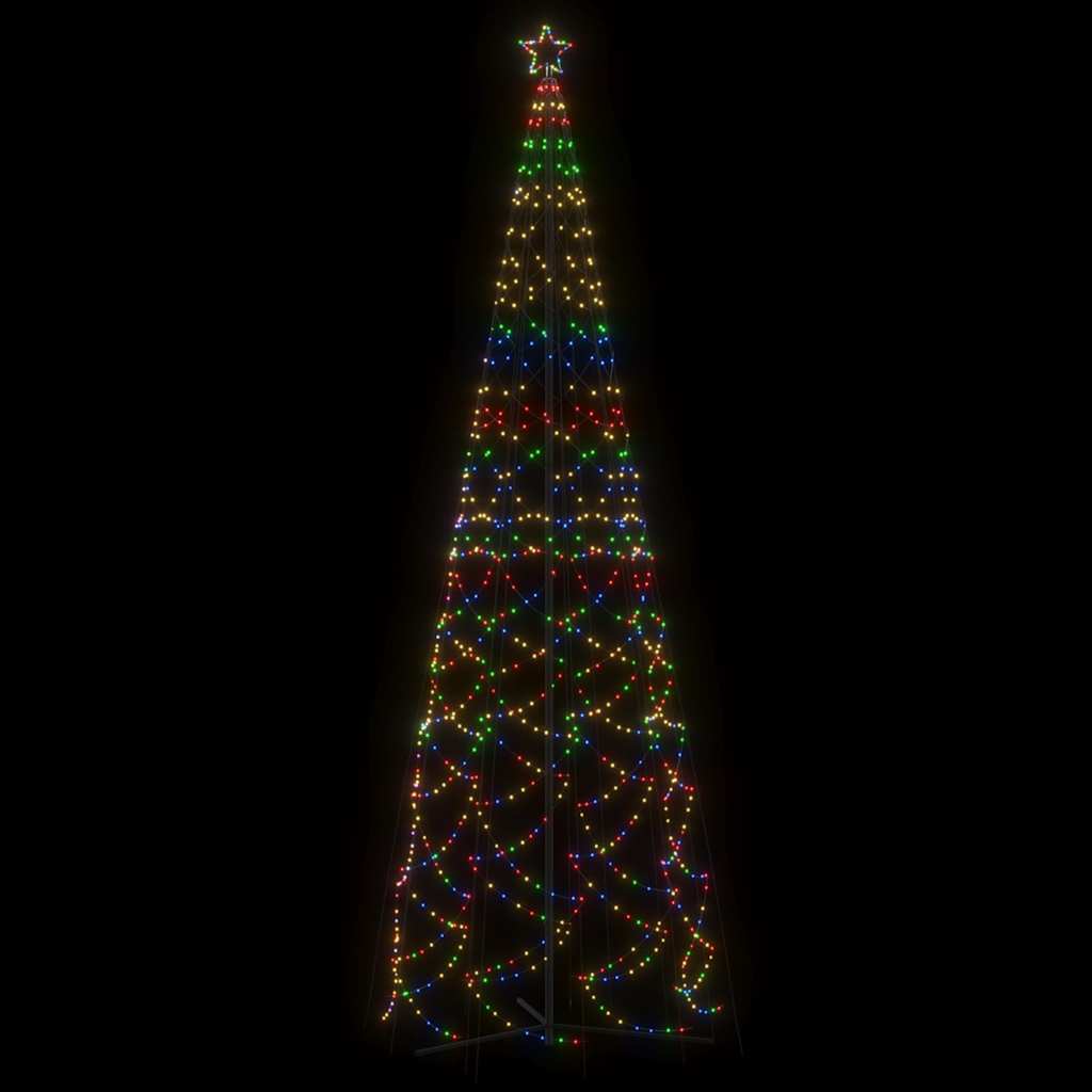 Vidaxl Christmas Cone Tree Colorful 1400 Leds 63&quot;X196.9&quot;