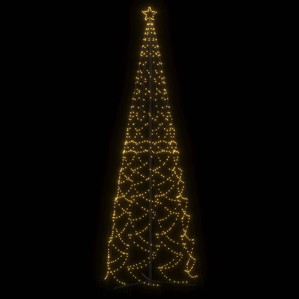 Vidaxl Christmas Cone Tree Warm White 1400 Leds 63&quot;X196.9&quot;