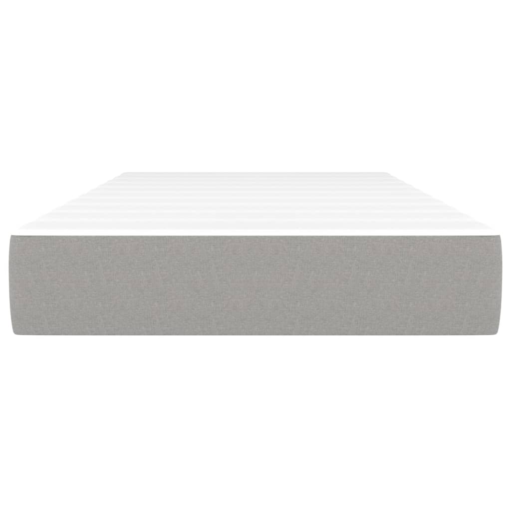 Vidaxl Lightweight Twin Xl Pocket Spring Bed Mattress In Light Gray Fabric | Breathable | Medium-Firm | Noise & Shock Absorbent | 39.4&quot; X 79.9&quot; X 7.9&quot;