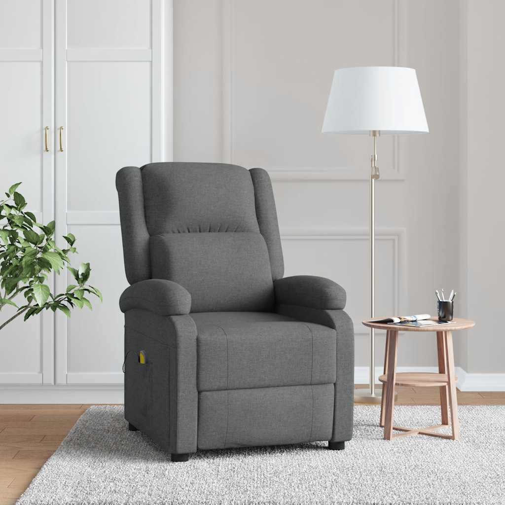 Vidaxl Massage Chair Dark Gray Fabric -Used