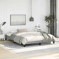vidaXL Bed Frame Light Gray 59.8x79.9 Queen Fabric