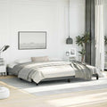 vidaXL Bed Frame Dark Gray 76x79.9 King Fabric