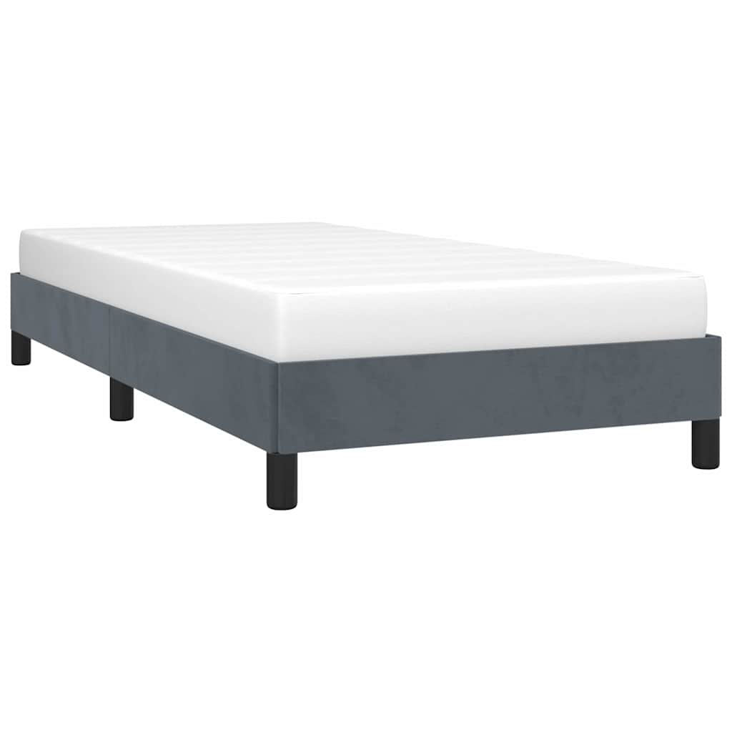 vidaXL Bed Frame Dark Gray 39.4x74.8 Twin Velvet