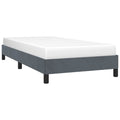 vidaXL Bed Frame Dark Gray 39.4x79.9 Twin XL Velvet