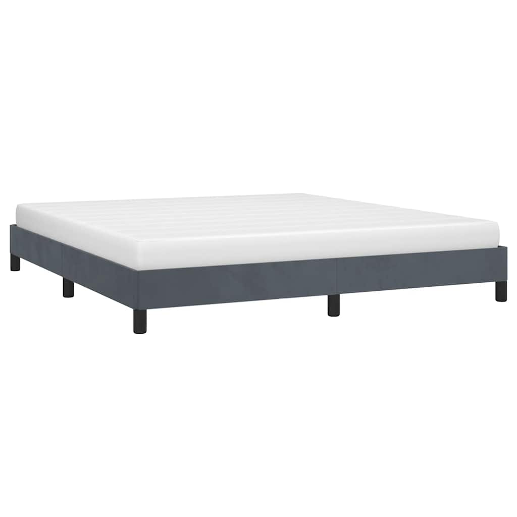 vidaXL Bed Frame Dark Gray 76''x79.9'' King Velvet