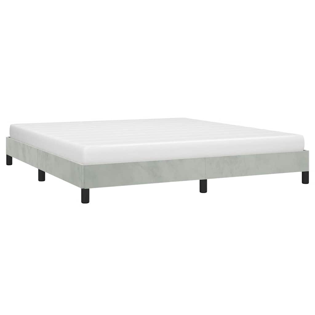 vidaXL Bed Frame Light Gray 72x83.9 California King Velvet