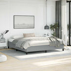 vidaXL Bed Frame Light Gray 76''x79.9'' King Fabric