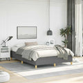 vidaXL Bed Frame Dark Gray 53.9x74.8 Full Fabric