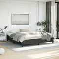 vidaXL Bed Frame Black 76x79.9 King Faux Leather