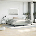 vidaXL Bed Frame Light Gray 76x79.9 King Velvet