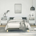 vidaXL Bed Frame with Headboard Dark Gray 39.4x79.9 Twin XL Fabric
