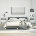 vidaXL Bed Frame with Headboard Dark Gray 59.8x79.9 Queen Fabric