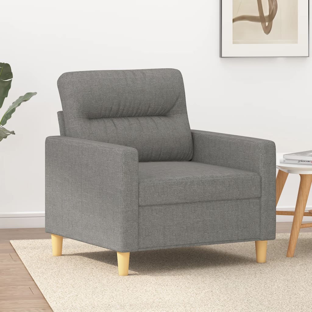 vidaXL Sofa Chair Dark Gray 23.6 Fabric