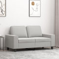 vidaXL 2-Seater Sofa Light Gray 47.2 Microfiber Fabric