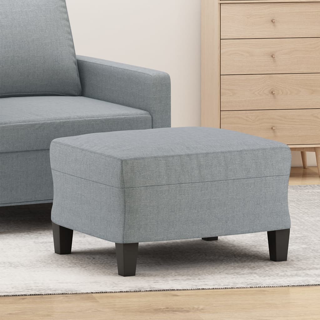 vidaXL Footstool Light Gray 23.6x19.7x16.1 Fabric
