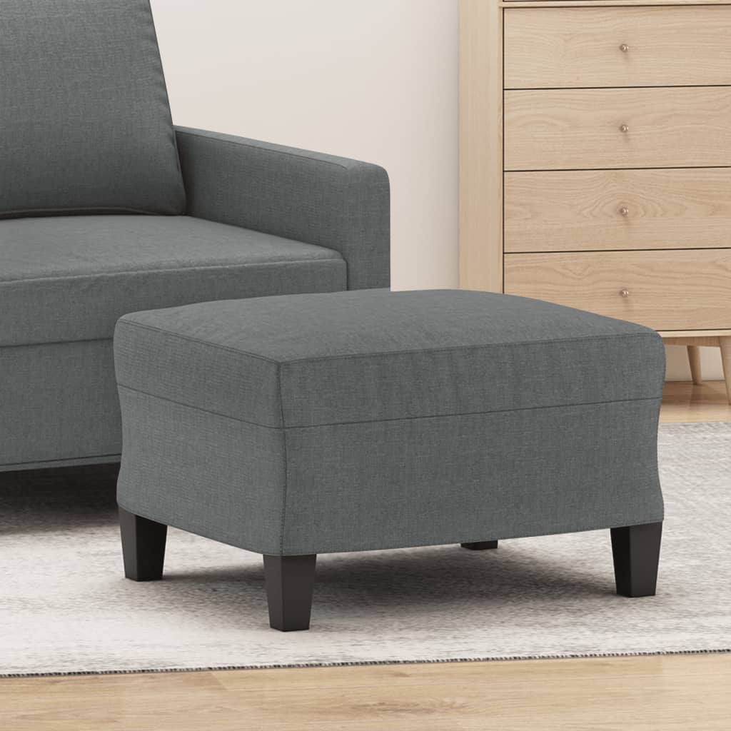 vidaXL Footstool Dark Gray 23.6x19.7x16.1 Fabric