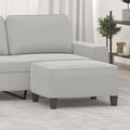 vidaXL Footstool Light Gray 27.6x21.7x16.1 Microfiber Fabric