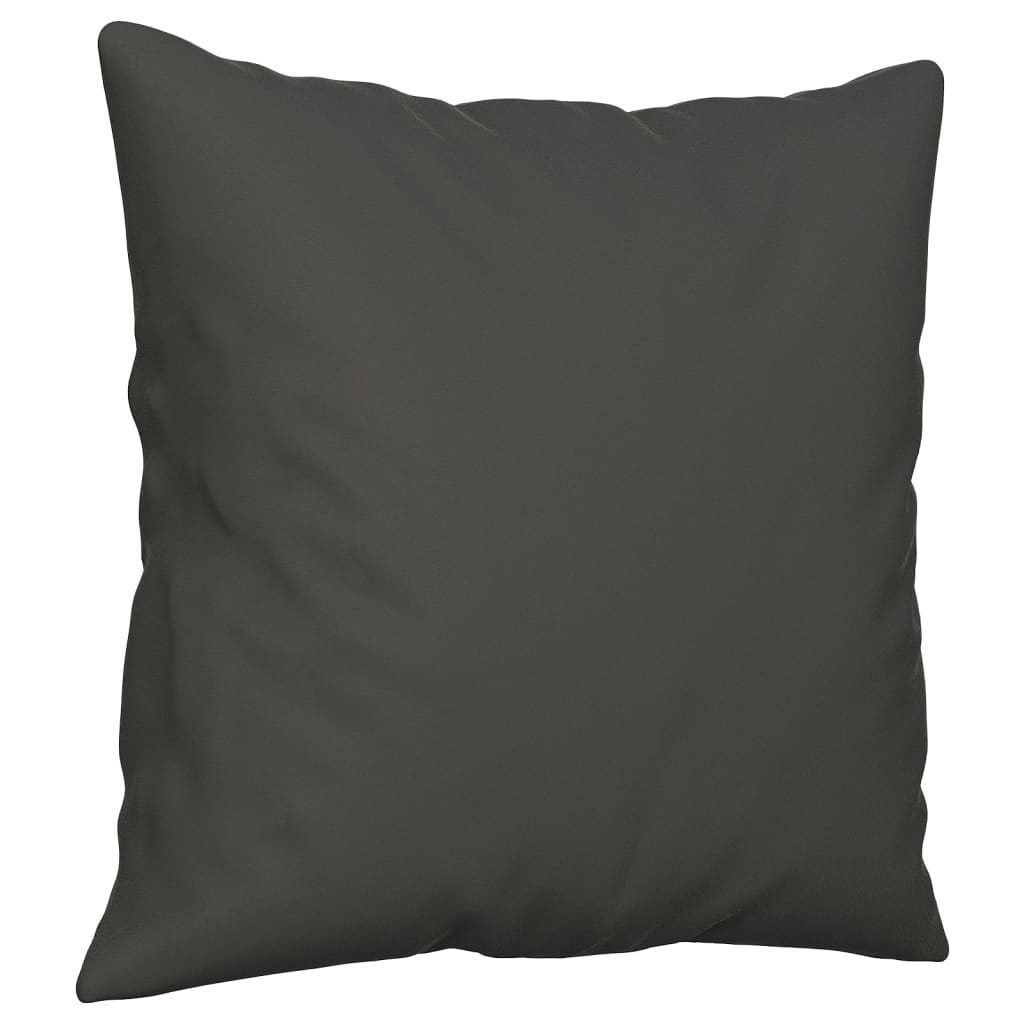 Vidaxl Dark Gray Square Throw Pillows - Set Of 2 With Pp Cotton Inserts, Microfiber, Ideal For Sofa/Bed/Armchair